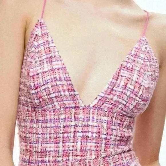 House of Harlow 1960 Pink Candy Tweed Dress - Picture 4 of 11